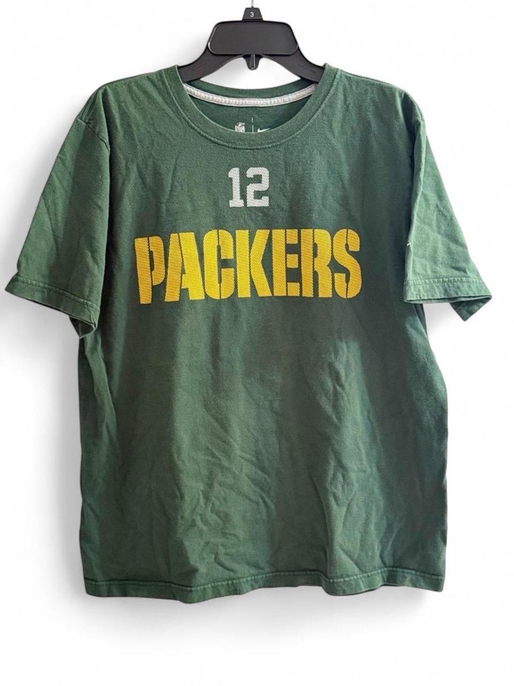 Green "Packers 12" Rogers Nike Graphic Tee